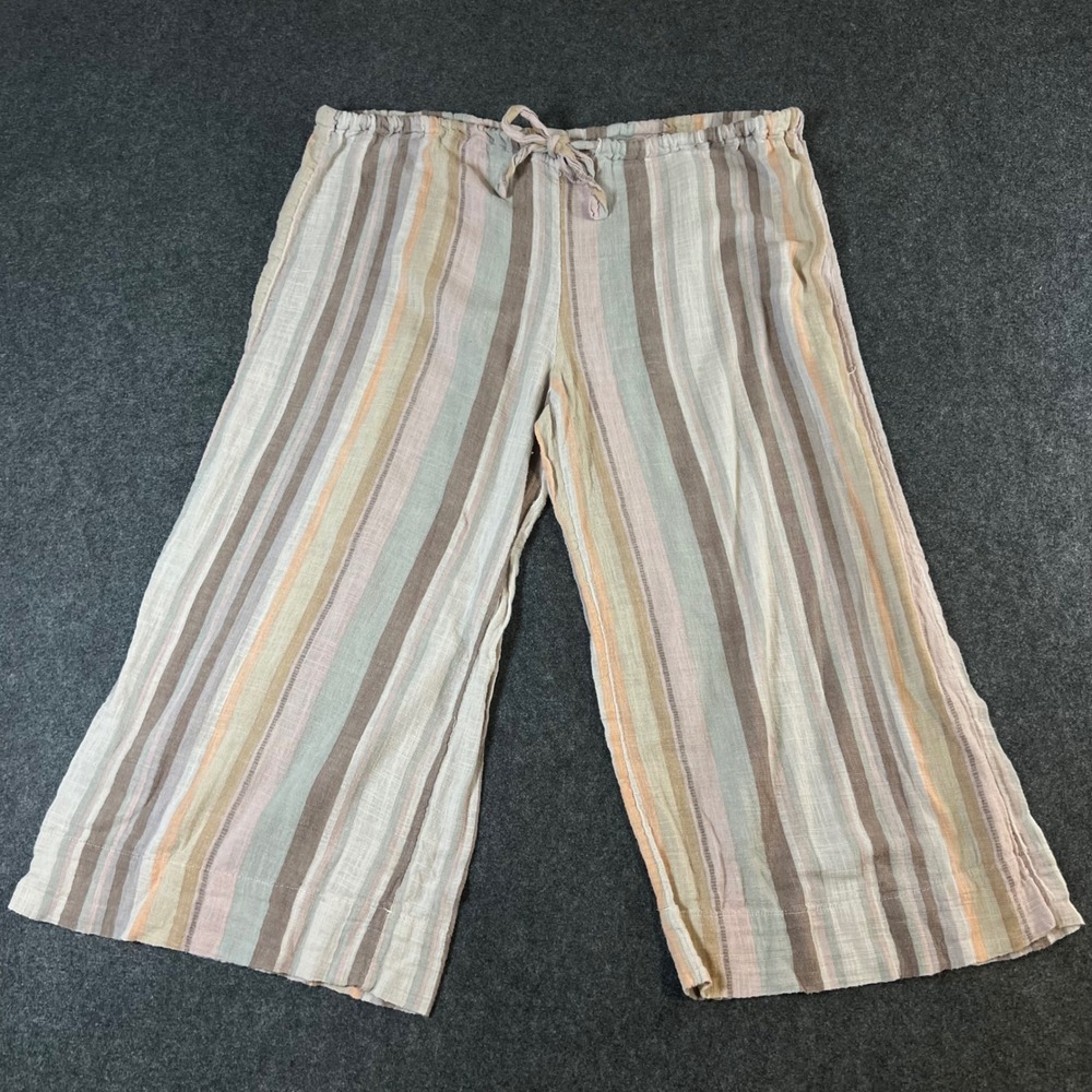 Out From Under Urban Outfitters Striped Wide Leg Lounge Pants M/L Multi Color